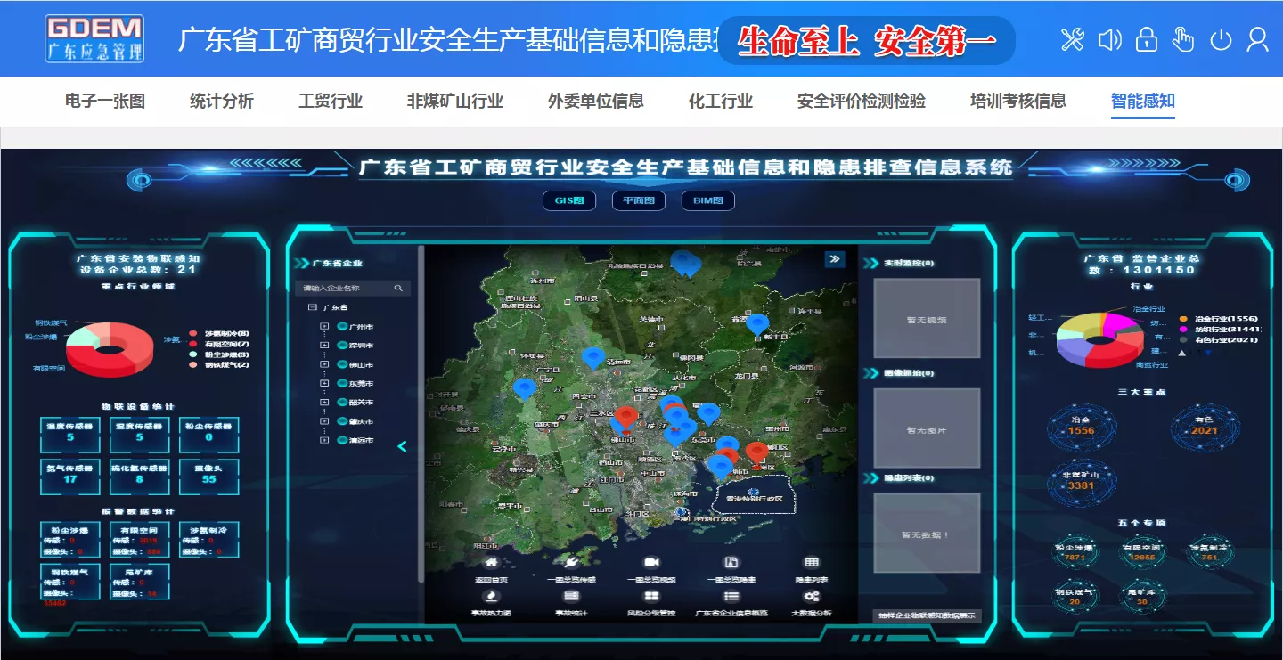 广东省工矿商贸行业安全生产基础信息和隐患排查信息系统